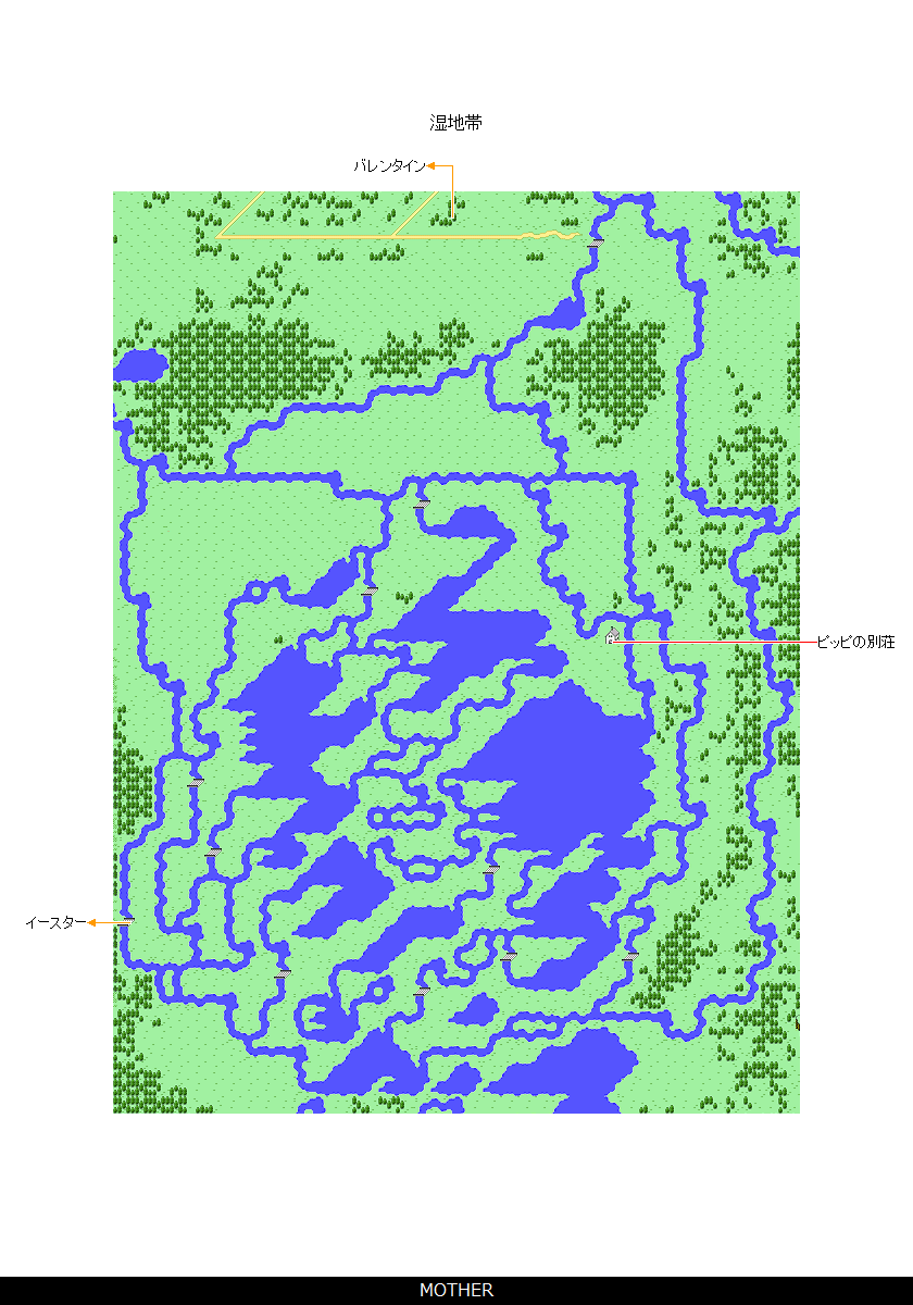 湿地帯のマップ