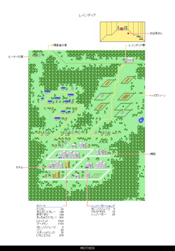 レインディアのマップ